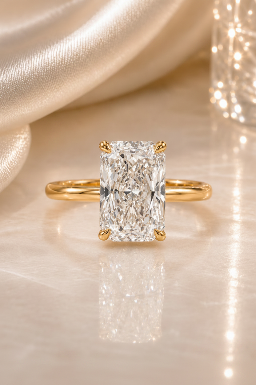 Rectangular Soliatire Ring